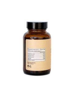 Back of Be Energized Booster model premium wellness supplement container with a secure lid