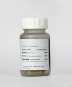 Side view of Neuro Botanicals brand Adapt model premium specialty supplement container